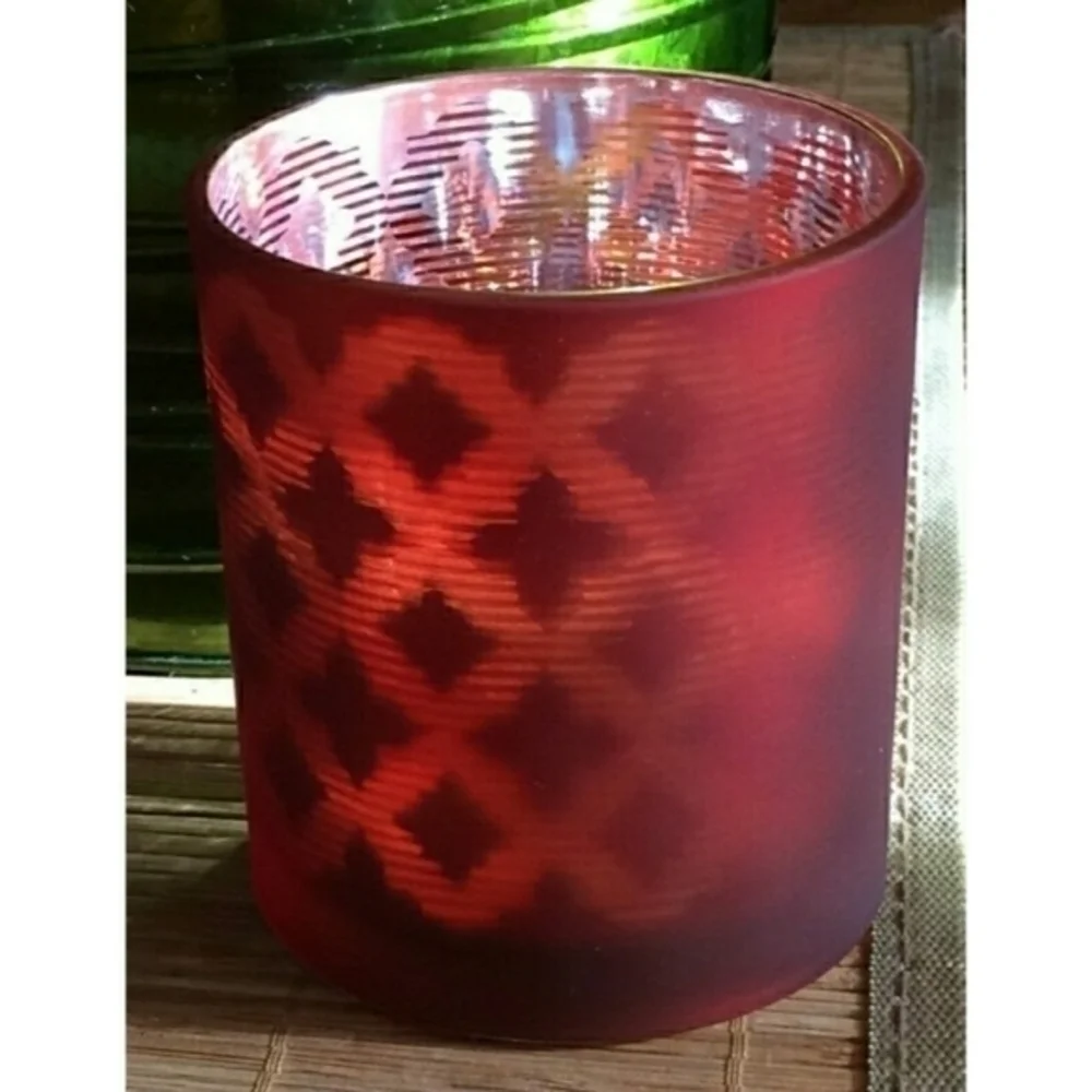 New Pfaltzgraff Set of 3 Red Tealight Holders‎ -